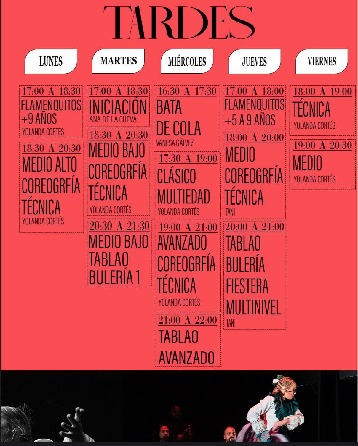 Horario Tardes